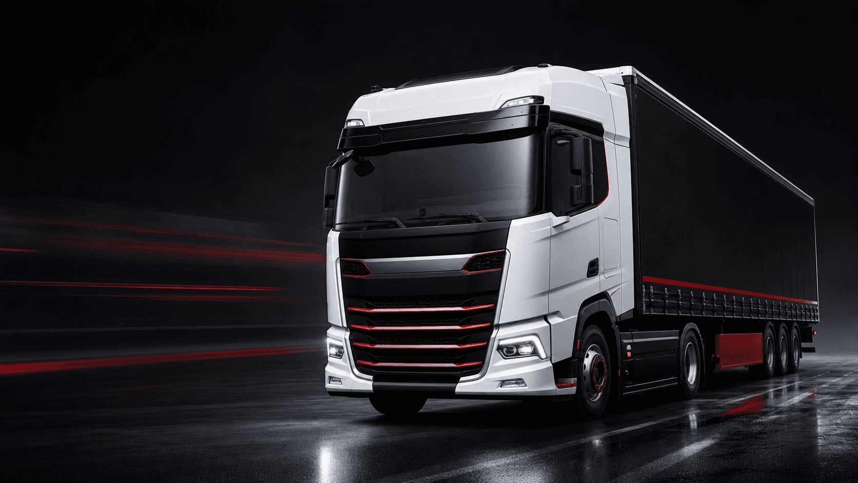 Camion stradale moderno senza marchi